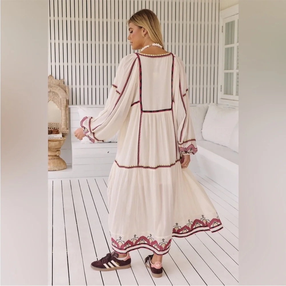 Free People Sweet Escape Midi In Fall Clouds Combo MEDIUM - Picture 4 of 9